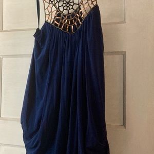 BCBG MAXAZRIA BLUE SLOUCH DRESS